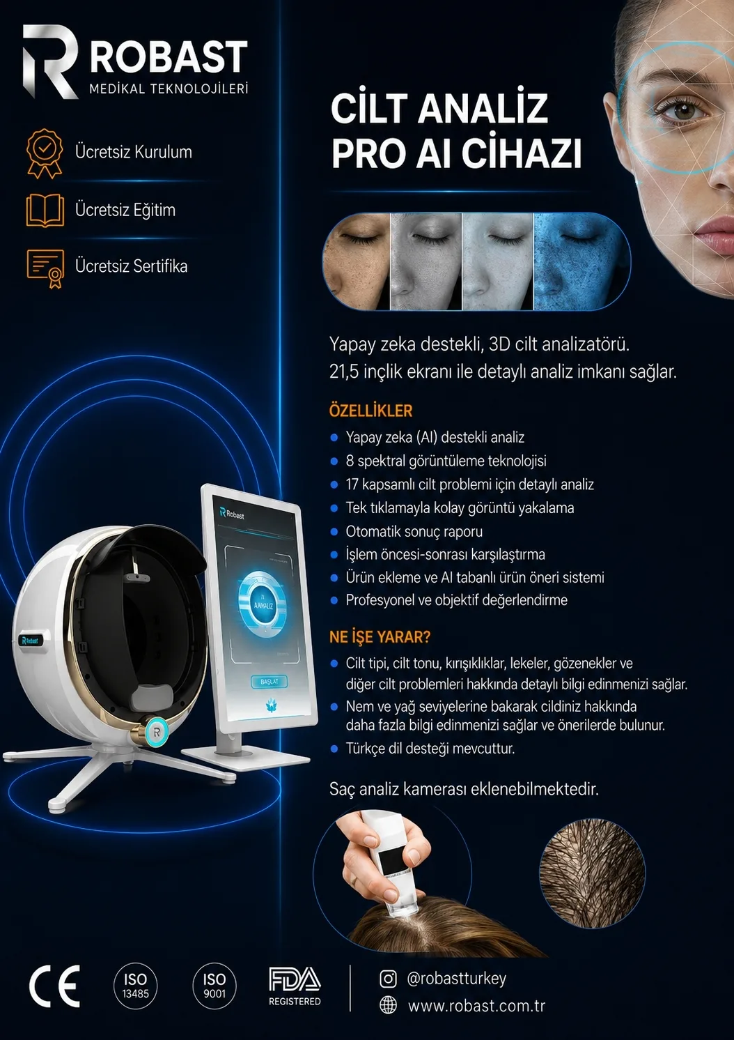 Cilt Analiz Pro AI Cihazı